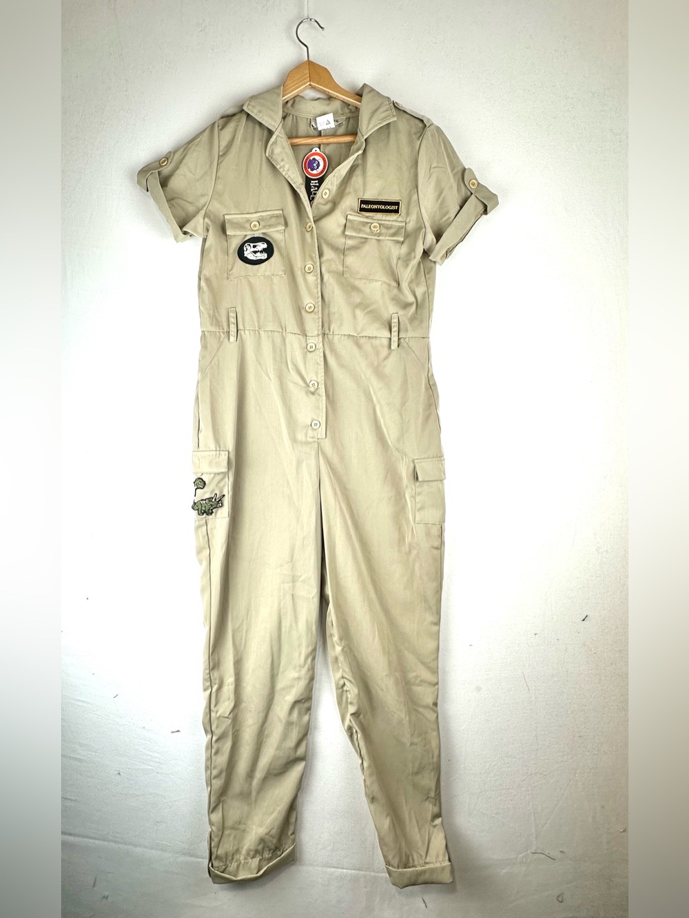 Paleontologist Costume Jumpsuit Halloween NWT Cosplay Dinosaur